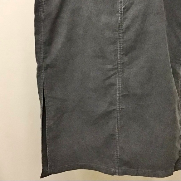Levi’s 20W Corduroy Y2K Vintage Maxi Skirt Gray Pockets Logo 43” Waist - Picture 6 of 14